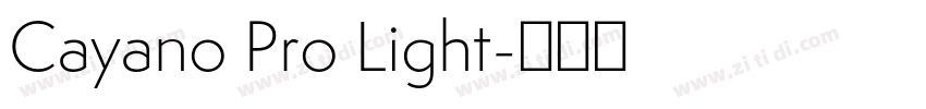 Cayano Pro Light字体转换